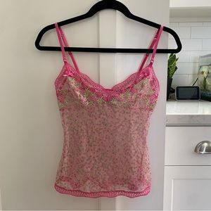 Vintage Victoria’s Secret Floral Mesh Cami